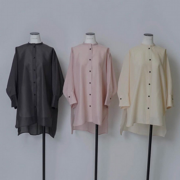 shirt sheer collar ローヘン　band lohen lohen 【公式通販】 shirt sheer collar band ローヘン トップス