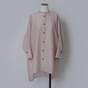 BAND COLLAR SHEER SHIRT