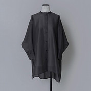 BAND COLLAR SHEER SHIRT