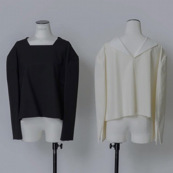 Lohen BACK SLIT COMBI BLOUSE 白　新品 BACK SLIT COMBI BLOUSE - ジェイアール名古屋タカシマヤオンライン