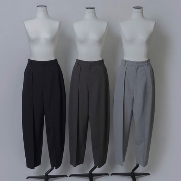 【上下セット購入割】TFW49 ACTIVE TUCK PANTS L.GREY FRONT BACK TUCK PANTS - ジェイアール名古屋タカシマヤオンライン