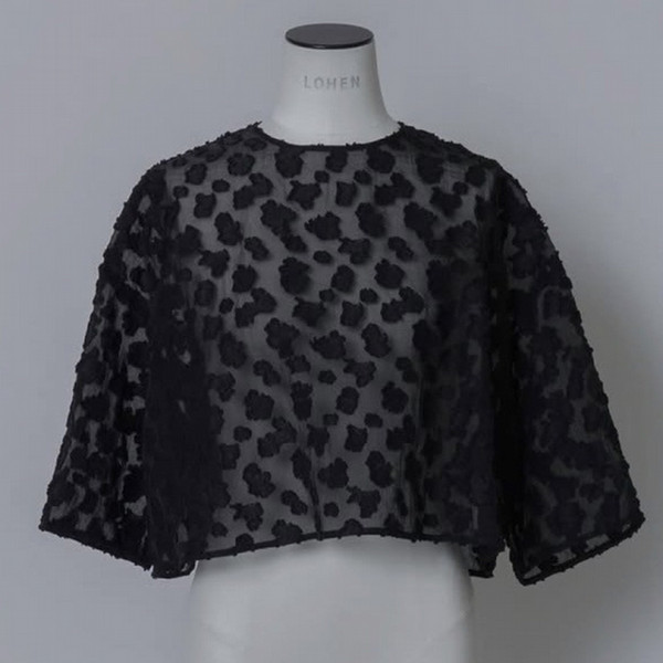 SHEER JACQUARD CROPPED BLOUSE - ジェイアール名古屋タカシマヤ