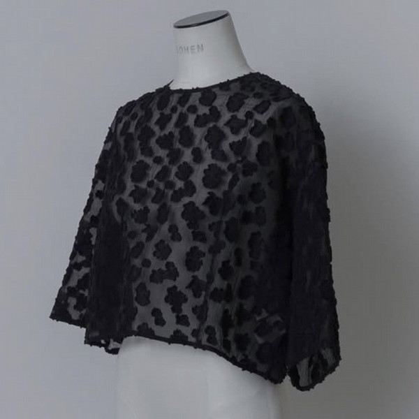 SHEER JACQUARD CROPPED BLOUSE - ジェイアール名古屋タカシマヤ