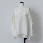 RUFFLE CAPE BLOUSE
