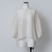SHEER JACQUARD DOLMAN BLOUSE