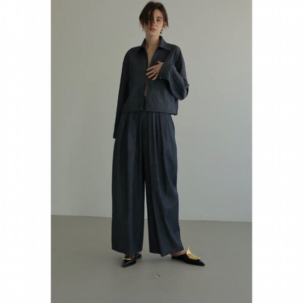 【最終価格】LOHEN ローヘン ハイウエスト ツータックボリュームパンツ ランダムタックハイウエストパンツ - ジェイアール名古屋タカシマヤ