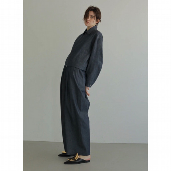 【最終価格】LOHEN ローヘン ハイウエスト ツータックボリュームパンツ ランダムタックハイウエストパンツ - ジェイアール名古屋タカシマヤ
